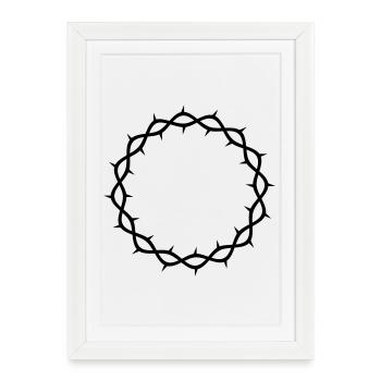 Crown of thorns - Framed poster (27 × 37 cm) - white - Front