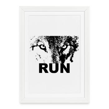 Parcours des loups - Affiche encadrée (27 × 37 cm) - blanc - Devant