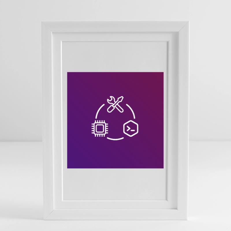 TechKreis Chip Code Tool Framed poster (27 × 37 cm)