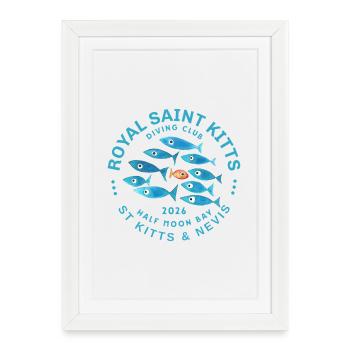 Royal Saint Kitts Diving 2026 - Affiche encadrée (27 × 37 cm) - blanc - Devant