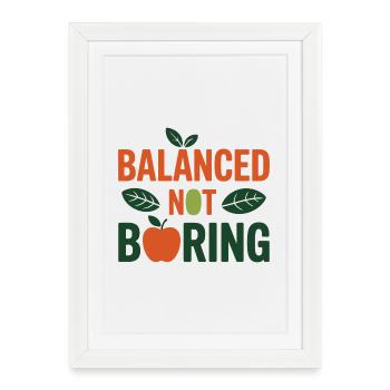 Diététicienne professionnelle équilibrée, pas ennuyeuse, - Affiche encadrée (27 × 37 cm) - blanc - Devant