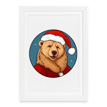 Noël des ours - Affiche encadrée (27 × 37 cm) - blanc - Devant