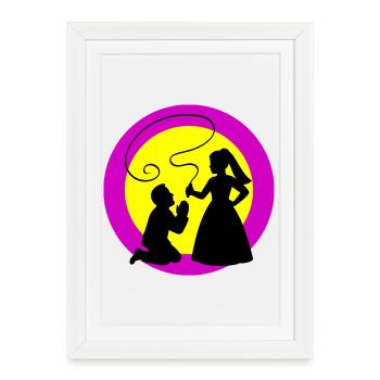 Mariage des mariés - Affiche encadrée (27 × 37 cm) - blanc - Devant