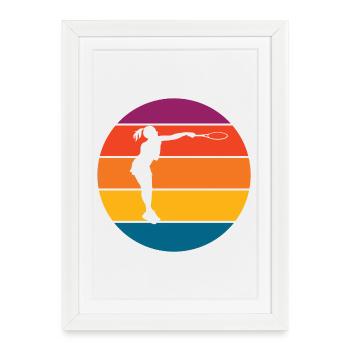 Tennis - Framed poster (27 × 37 cm) - white - Front