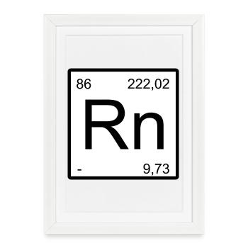 Radon Periodical Design Black & White - Affiche encadrée (27 × 37 cm) - blanc - Devant