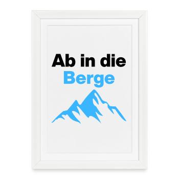 Direction la montagne. Pour les randonneurs et les alpinistes - Affiche encadrée (27 × 37 cm) - blanc - Devant