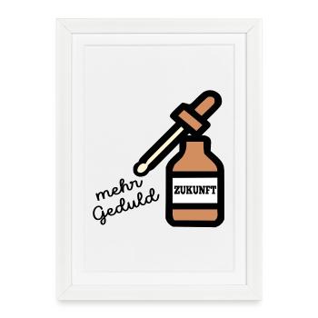 Future New Year's resolutions Patience - Framed poster (27 × 37 cm) - white - Front