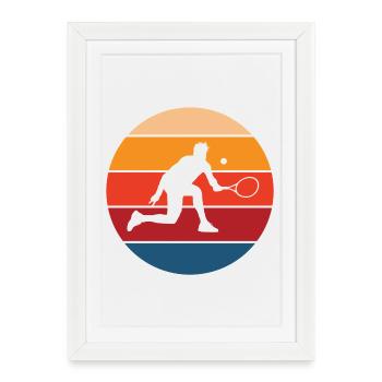 tennis - Framed poster (27 × 37 cm) - white - Front