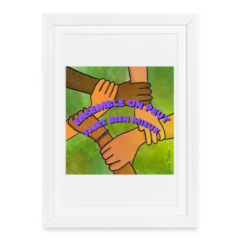 Together we can do much better - Framed poster (27 × 37 cm) - white - Front