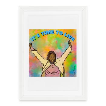 It's time to live - Framed poster (27 × 37 cm) - white - Front