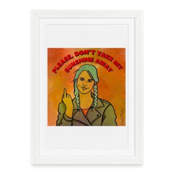 Please don't take my sunshine away - Framed poster (27 × 37 cm) - white - Front
