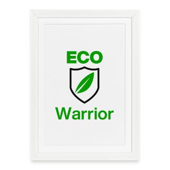 ECO Warrior. Green Mindset, Ecologies first - Framed poster (27 × 37 cm) - white - Front