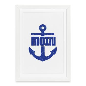 Moin, Anker - Affiche encadrée (27 × 37 cm) - blanc - Devant
