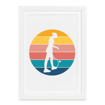 tennis - Framed poster (27 × 37 cm) - white - Front