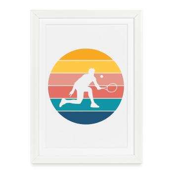 tennis - Framed poster (27 × 37 cm) - white - Front
