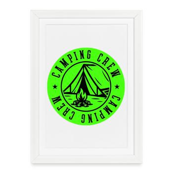 Camping Crew Tent Outdoor - Framed poster (27 × 37 cm) - white - Front