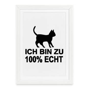 Chat - Affiche encadrée (27 × 37 cm) - blanc - Devant