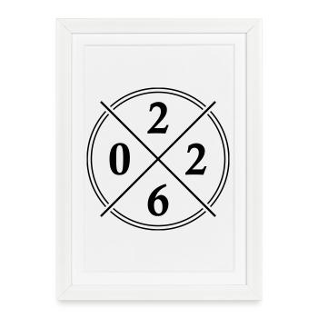 2026 Symbol - Framed poster (27 × 37 cm) - white - Front