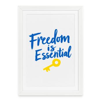 La liberté est essentiellement la clé de la liberté - Affiche encadrée (27 × 37 cm) - blanc - Devant
