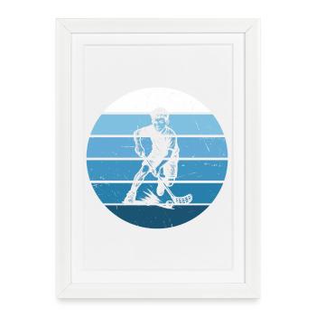 Un design intemporel de floorball simple - Affiche encadrée (27 × 37 cm) - blanc - Devant