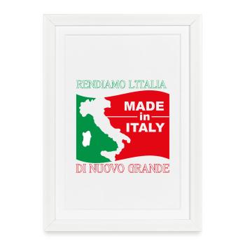 Rendons l’Italie à nouveau grande - Affiche encadrée (27 × 37 cm) - blanc - Devant