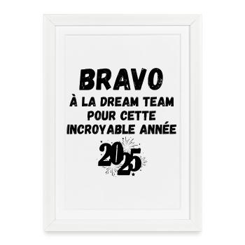 Thank you, bravo, congratulations - Framed poster (27 × 37 cm) - white - Front
