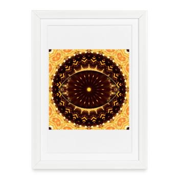 Mandala de l’Œil de Feu - Affiche encadrée (27 × 37 cm) - blanc - Devant