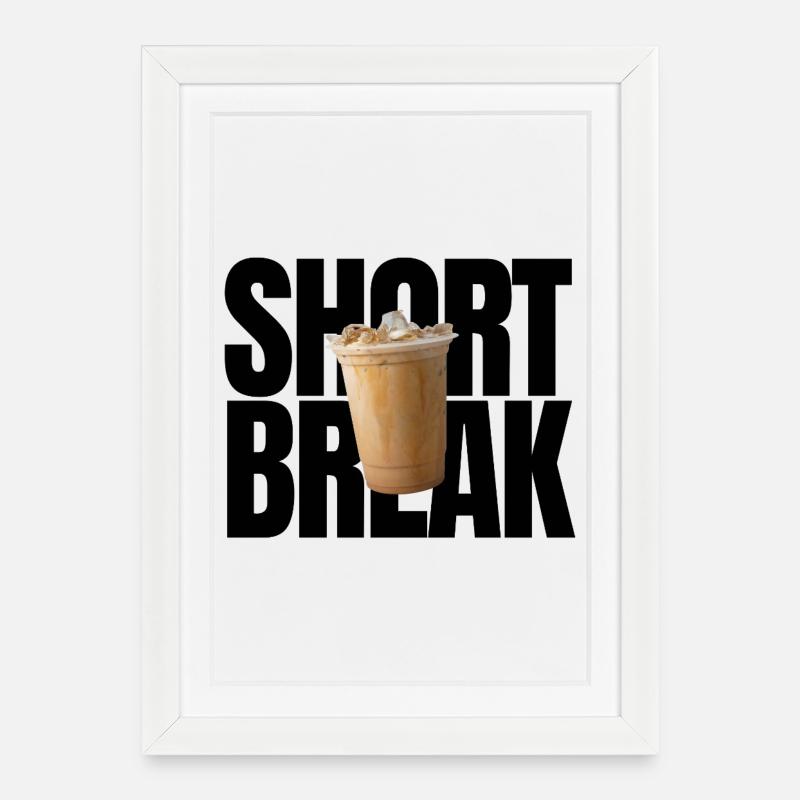 Courte pause - Affiche encadrée (27 × 37 cm) - blanc