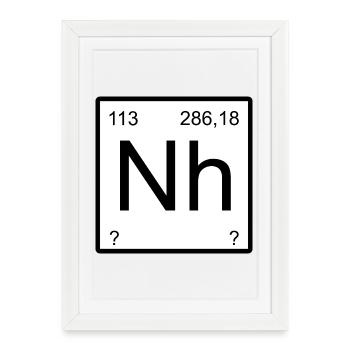 Quadrant du symbole du nihonium - Affiche encadrée (27 × 37 cm) - blanc - Devant