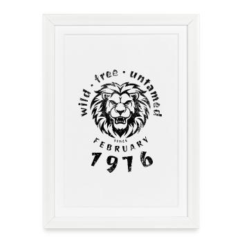 Sauvages, libres et indomptés depuis 02/1976 - Affiche encadrée (27 × 37 cm) - blanc - Devant
