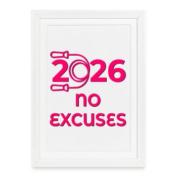 Rope Jumping 2026 - Framed poster (27 × 37 cm) - white - Front