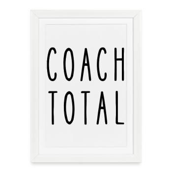 coach total - Affiche encadrée (27 × 37 cm) - blanc - Devant