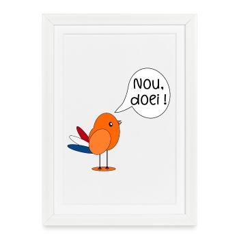 Well bye - Framed poster (27 × 37 cm) - white - Front