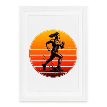 Inspiration pour la course cool - Affiche encadrée (27 × 37 cm) - blanc - Devant