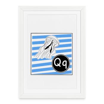Q for Jellyfish - Framed poster (27 × 37 cm) - white - Front