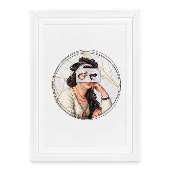 Illustration // Vue à travers la médecine - Affiche encadrée (27 × 37 cm) - blanc - Devant