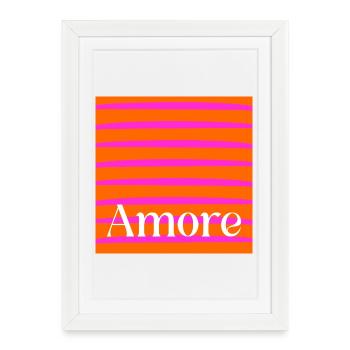 Happy Valentine's Day Love - Framed poster (27 × 37 cm) - white - Front