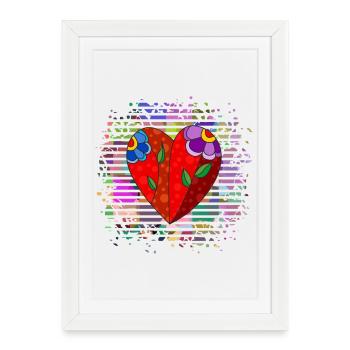 Heart - Framed poster (27 × 37 cm) - white - Front