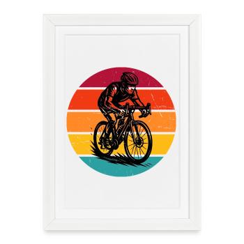 Roadbike artwork for your outfit - Framed poster (27 × 37 cm) - white - Front