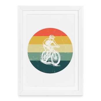 Motif nouveau du VTT pour le VTT - Affiche encadrée (27 × 37 cm) - blanc - Devant