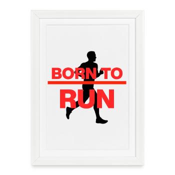 NÉS POUR COURIR – POUVOIR DE POURRITURE ! - Affiche encadrée (27 × 37 cm) - blanc - Devant