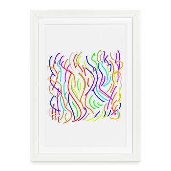 Colour flows on nothing - Framed poster (27 × 37 cm) - white - Front