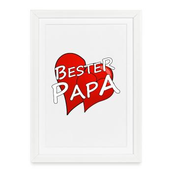Meilleur papa - Affiche encadrée (27 × 37 cm) - blanc - Devant