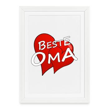 Meilleure mamie - Affiche encadrée (27 × 37 cm) - blanc - Devant