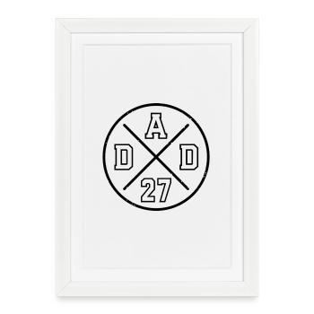 Dad 27 Baby Dad Father's Day Gift Dad 2027 - Framed poster (27 × 37 cm) - white - Front
