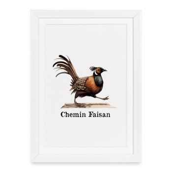 PHEASANT PATH! - Framed poster (27 × 37 cm) - white - Front