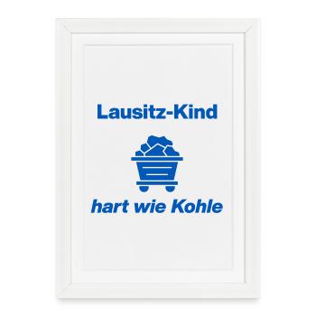 LAUSITZ-RACE : DURE COMME LE CHARBON ! - Affiche encadrée (27 × 37 cm) - blanc - Devant