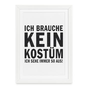 Carnival Carnival Costume - Framed poster (27 × 37 cm) - white - Front