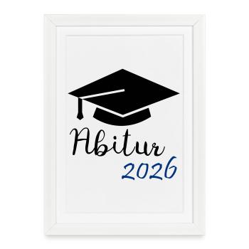 Abitur 2026 - Affiche encadrée (27 × 37 cm) - blanc - Devant