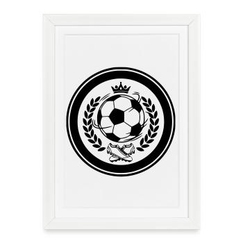 Logo pour club de foot - Affiche encadrée (27 × 37 cm) - blanc - Devant